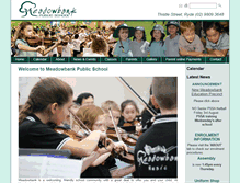 Tablet Screenshot of meadowbankpublicschool.net.au